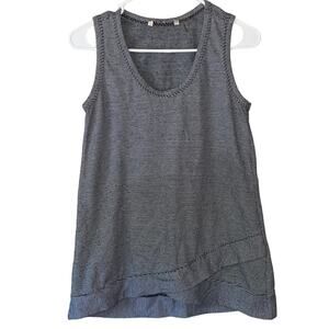 Soft Surroundings Waldport Tank Top XS Striped Wide Strap Scoop Neck